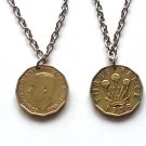 Necklace. 3d Threepence Coin. KG VI 1939.  30 Inch Chain