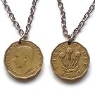 Necklace. 3d Threepence Coin. KG VI 1940.  30 Inch Chain