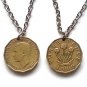 Necklace. 3d Threepence Coin. KG VI 1940.  30 Inch Chain