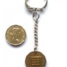 Keyring 3d Threepence 1955 QE II
