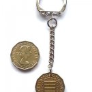 Keyring 3d Threepence 1957 QE II