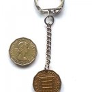 Keyring 3d Threepence 1959 QE II