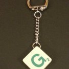 Keyring Scrabble Tile. Green on Cream Tile. Letter G