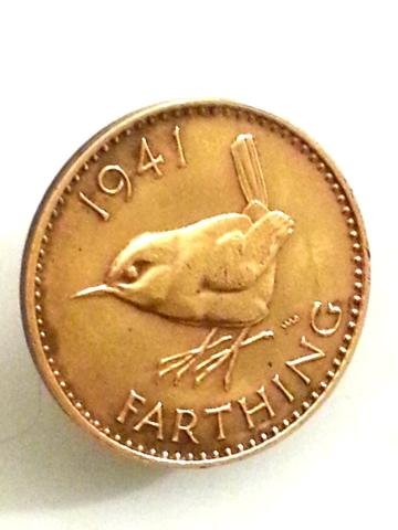 Pin Badge 1/4d Farthing 1941