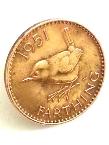 Pin Badge 1/4d Farthing 1951