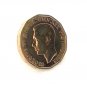 Pin Badge 3d Threepence Threepenny Bit. KG VI Head