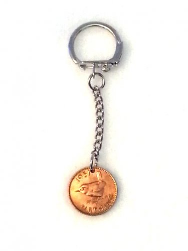 Keyring 1/4d Farthing 1951 KG VI