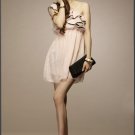 Party/Dance One-Shouder Lotus Chiffon Pink Dress