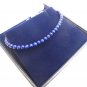 Bracelet Lapis Lazuli Beads Round Natural Bangle Bead sterling silver Stone new