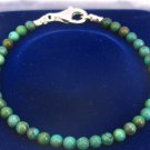 turquoise gemstone beads bead 925 sterling silver bracelet natural blue green
