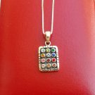 kabbalah  Priestly breastplate hoshen artisan pendant gemstone silver necklace