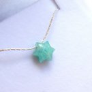 green star of david gemstone bead necklace silver gold filled handmade judaica