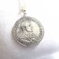 Large round coin medallion roman greek necklace sterling silver icon pendant