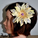 Flower Hair accessory with purple swarvoski crystals