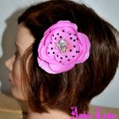 Pink Skull flower hairclip