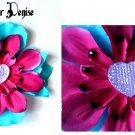 Heart Flower hair Clip