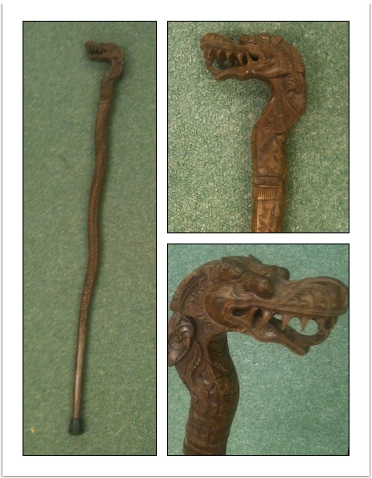 Carved Dragon Walking Stick