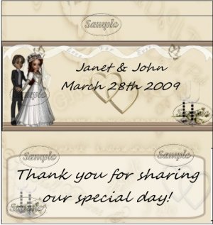 Bridal Personalized Candy Wrapper