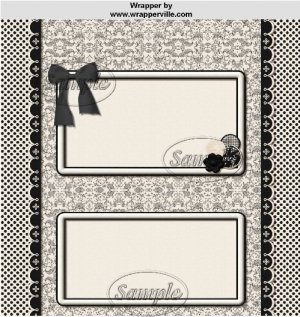 Black & Cream Candy Wrapper