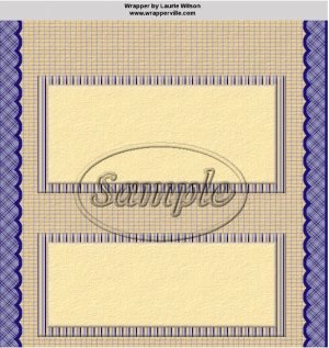 Blue & Cream Candy Wrapper