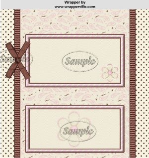 Pink & Brown Paisley Candy wrapper