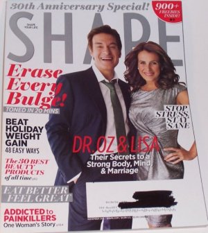 Shape Magazine Dr. Oz & Lisa On Cover 30th Anniversary Special November 2011