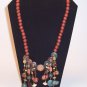 Multicolor Wooden Bead Dangle Necklace