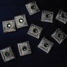 Antiqued silver-plated pewter spacer with Erinite Swarovski® crystal SP2002