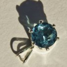 Apatite, 1.31 cts., Faceted Round, 7 mm.