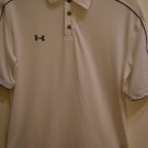 UNDER ARMOUR White Polo (Heat Gear) (SIZE SM, Mens)