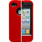 OtterBox Universal Defender Case for iPhone 4 Red Silicone & Black
