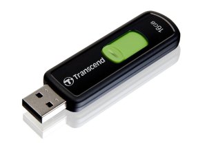 Transcend 16 GB JetFlash 500 Retractable USB Flash Drive  TS16GJF500E Black