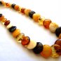 Baltic Amber Multicolor Calibrated Disc Necklace