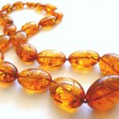 Baltic Amber Cognac Olives Beaded Necklace 18.5 inch