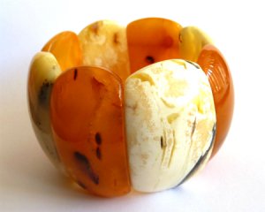 Unique Baltic Amber Butterscotch Bracelet 8.5"