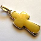 Baltic Amber Butterscotch Cross 925 Silver