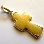 Baltic Amber Butterscotch Cross 925 Silver