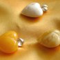 Baltic Amber Heart Pendant Butterscotch White Antique 925 silver
