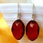 Baltic Amber Cherry Faceted Earrings 925 Silver