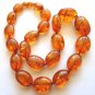 Baltic Amber Cognac Olives Beaded Necklace 18.5 inch