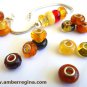 Baltic amber Butterscotch European Charm Silver bead