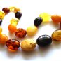 Baltic Amber Multicolor Olives Necklace
