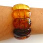 Baltic Amber Multicolor Stretch Bracelet 7.5"