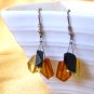 Baltic Amber Multicolor Dangling Earrings 925 silver