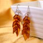 Baltic Amber Long Cognac Cluster Earrings 925 silver