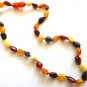 Baltic Amber Baby Teething Necklace Multicolored T1
