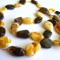 Baltic Amber Raw Necklace Green and Butterscotch