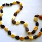 Baltic Amber Raw Necklace Green and Butterscotch