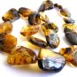 Raw Baltic Amber Green Necklace with Inclusions