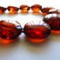 Unique Baltic Amber Faceted Cognac Necklace 18"